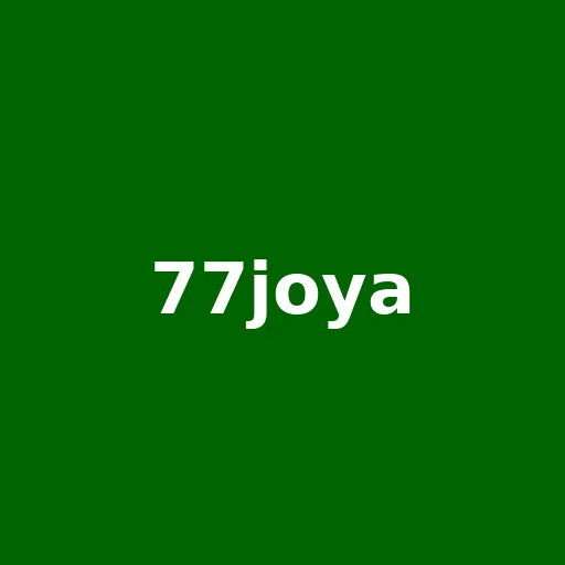 77joya কালো ব্যাকগ্রাউন্ডে সাদা ব্র্যান্ড চিহ্ন